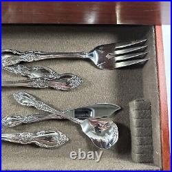 Vtg Oneida ARTISTRY COMMUNITY Flatware Set Service for 8 + Serving Pcs in Case