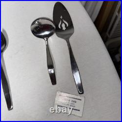 Vtg Oneida Thor FLUTED ROSE Stainless Steel Flatware 79 Pc+ Case & More! Read