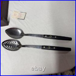 Vtg Oneida Thor FLUTED ROSE Stainless Steel Flatware 79 Pc+ Case & More! Read