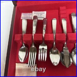 Vtg Oneida Thor FLUTED ROSE Stainless Steel Flatware 79 Pc+ Case & More! Read