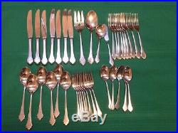 Wm A Rogers Deluxe Oneida Summer Mist Autumn Glow Stainless set of 41 pieces
