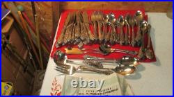 Wm A Rogers Oneida President Stainless Steel Set 117 Pcs- Mint