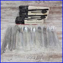 Wm A Rogers Premier Oneida Ltd SPANADA Stainless Flatware VTG 6 Sets 30 Pcs USA