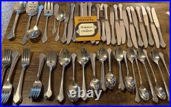 Wm Rogers Oneida Summer Mist Autumn Glow Stainless Flatware Large Set 137 PC
