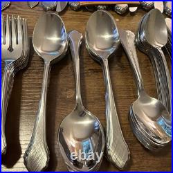 Wm Rogers Oneida Summer Mist Autumn Glow Stainless Flatware Large Set 137 PC