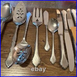 Wm Rogers Oneida Summer Mist Autumn Glow Stainless Flatware Large Set 137 PC